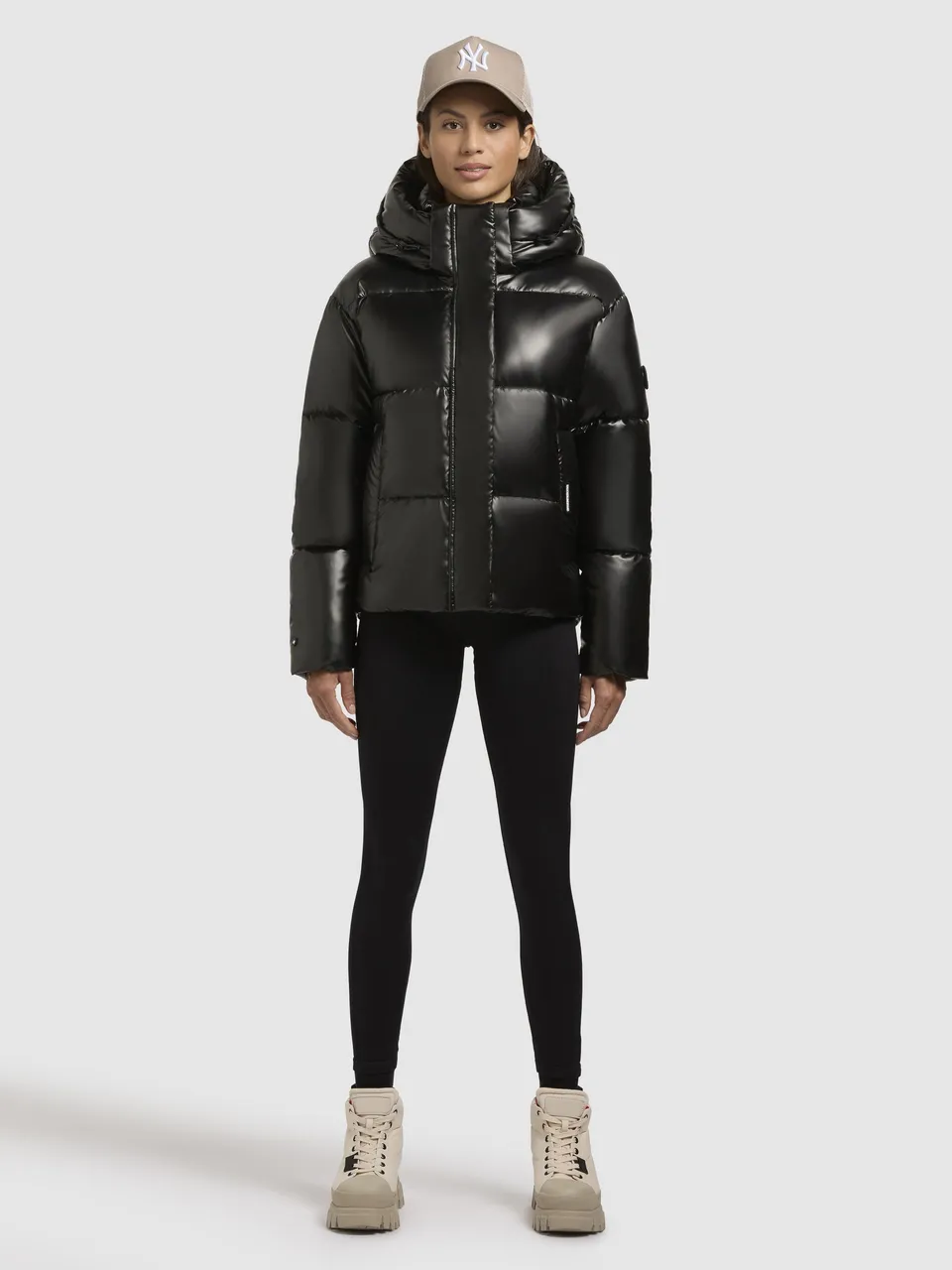 khujo-jacke-devina-shiny-dunkelgrau-damen-steppjacke image 1