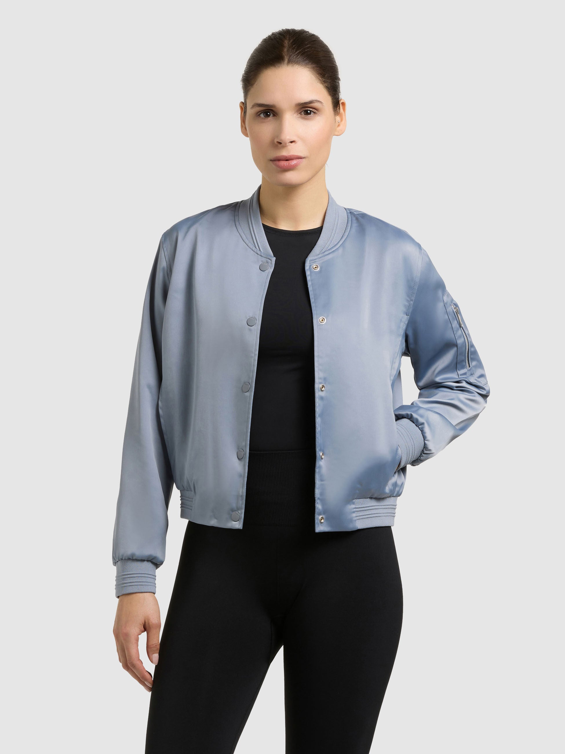 khujo-jacke-tami-misty-blue-damen-bomberjacke-aus-satin image 4