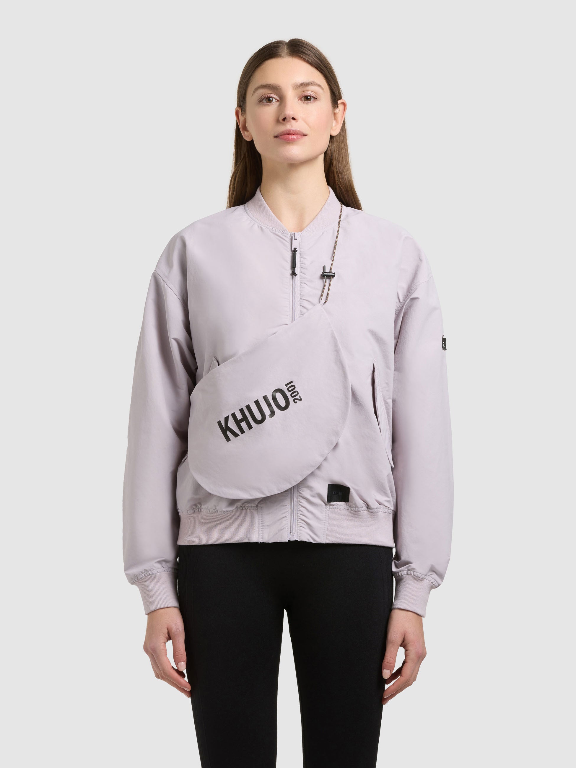khujo-facee-blouson-bomberjacke-damen-raindrops-lilac-mit-tasche image 2