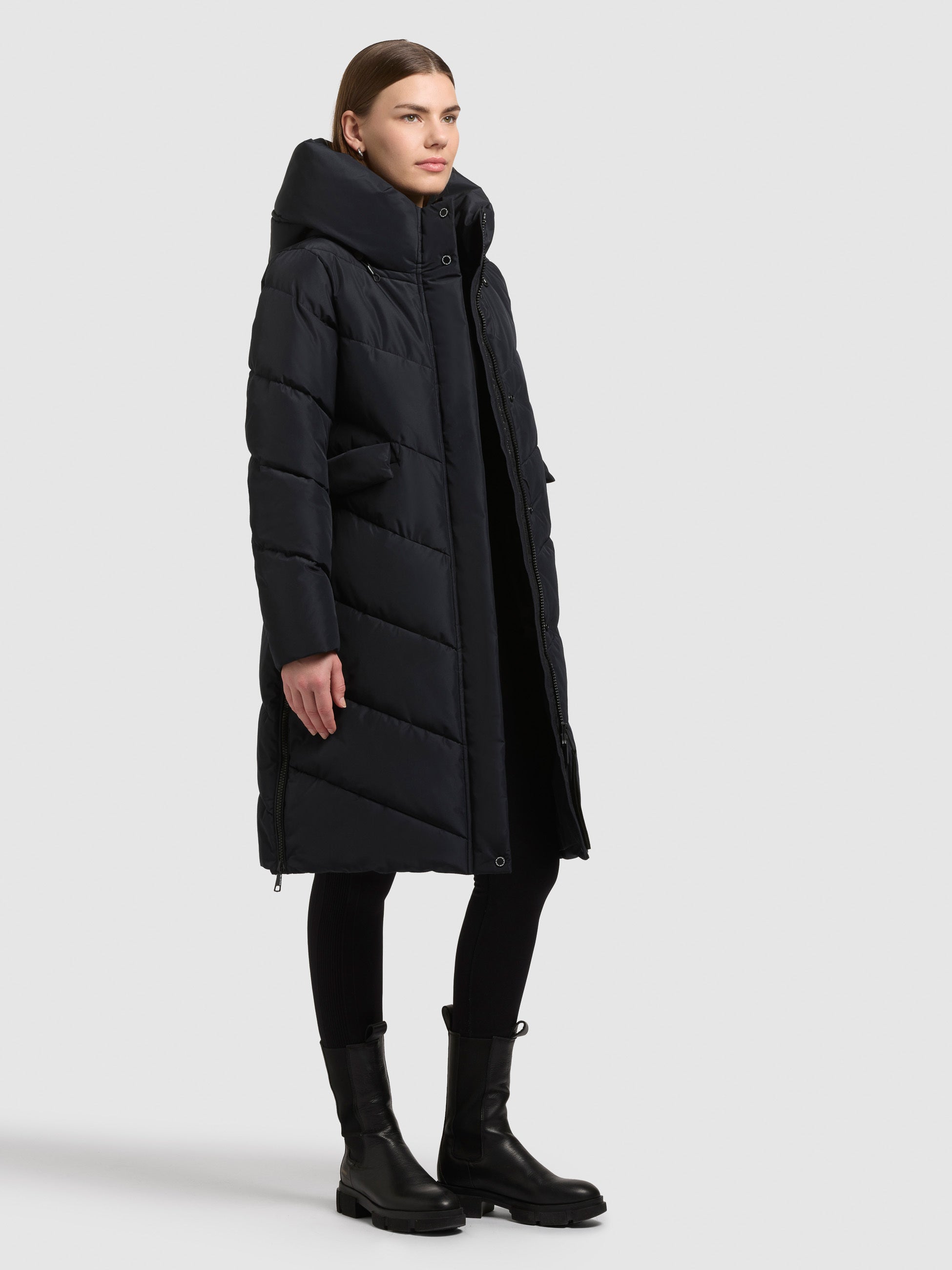 khujo-mantel-sunne-port-blue-damen-wintermantel-knielang-loose-fit image 6