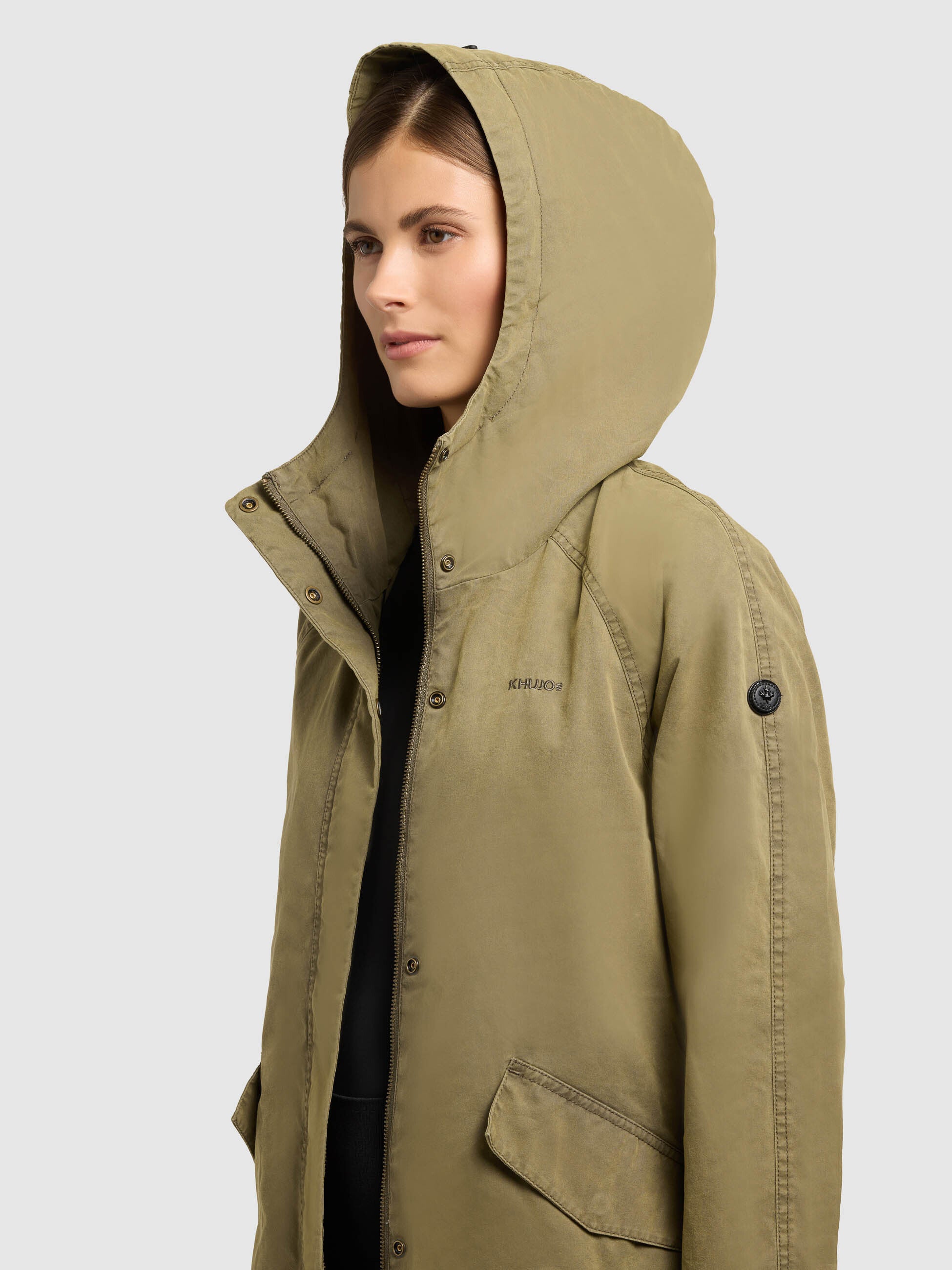 khujo-mantel-leal-turtle-green-damen-parka-vintage-look image 8