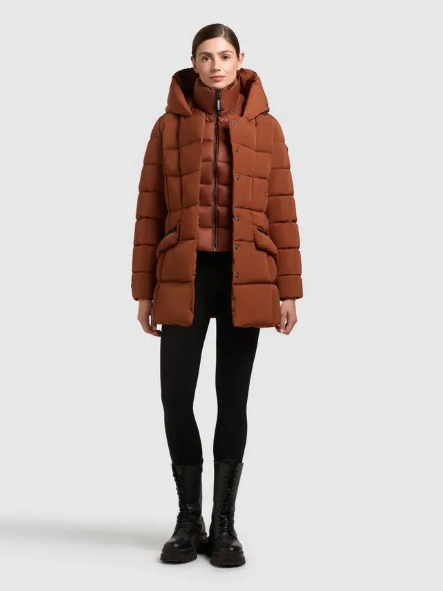 khujo-bric-damen-winterjacke-russet-brown-steppjacke-mit-einsatz image 1