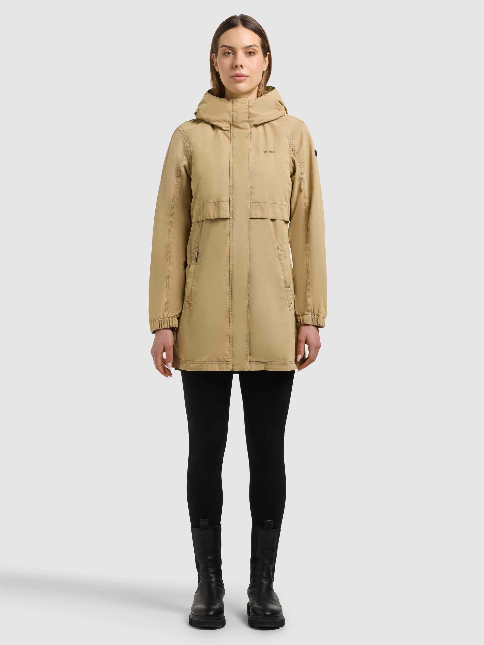 khujo-jacke-brava-latte-brown-damen-kapuzenjacke-slim-fit image 2