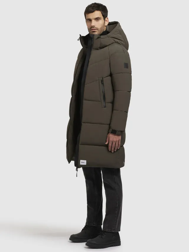 khujo-mantel-wattan-khaki-knielanger-damen-steppmantel-im-loose-fit image 1
