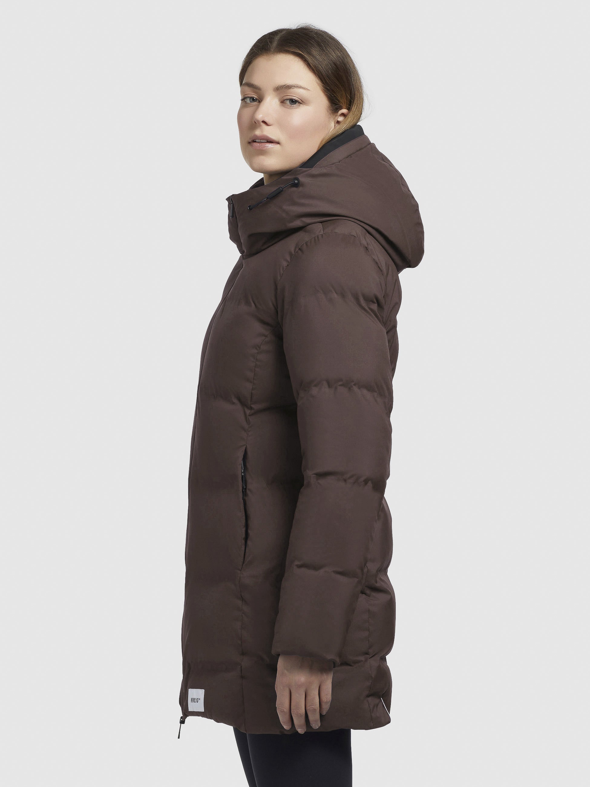 khujo-jacke-tanare2-dunkelbraun-wattierte-steppjacke-damen-regular-fit image 5