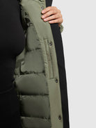 khujo-coat-heather-muted-green-kurzer-steppmantel-damen image 8