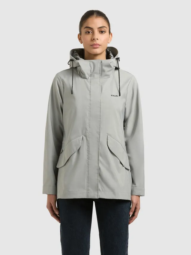 khujo-jacke-sang2-damen-regenjacke-cloud-green image 1