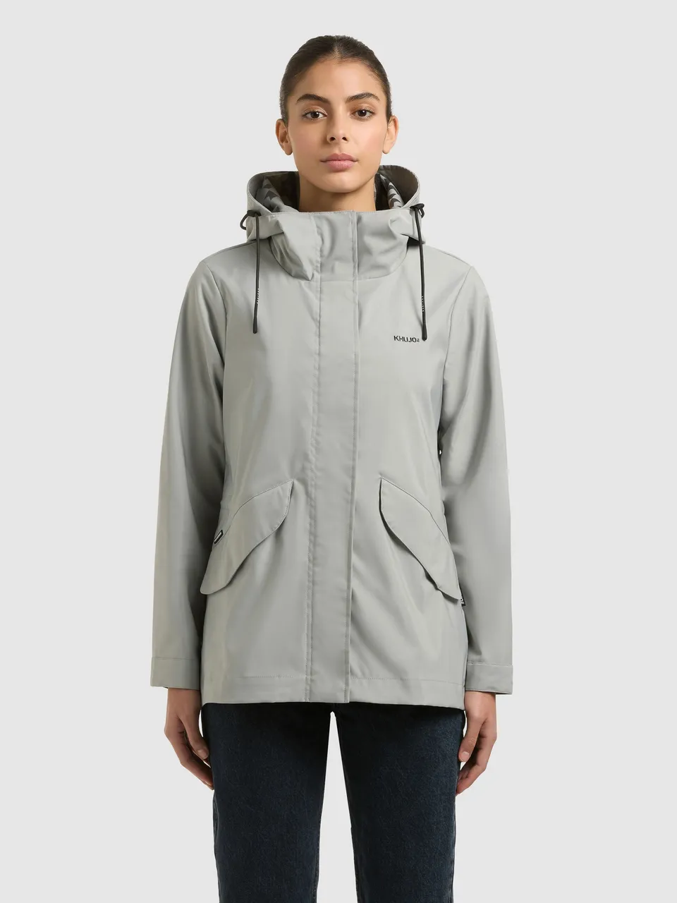 khujo-jacke-sang2-damen-regenjacke-cloud-green image 1