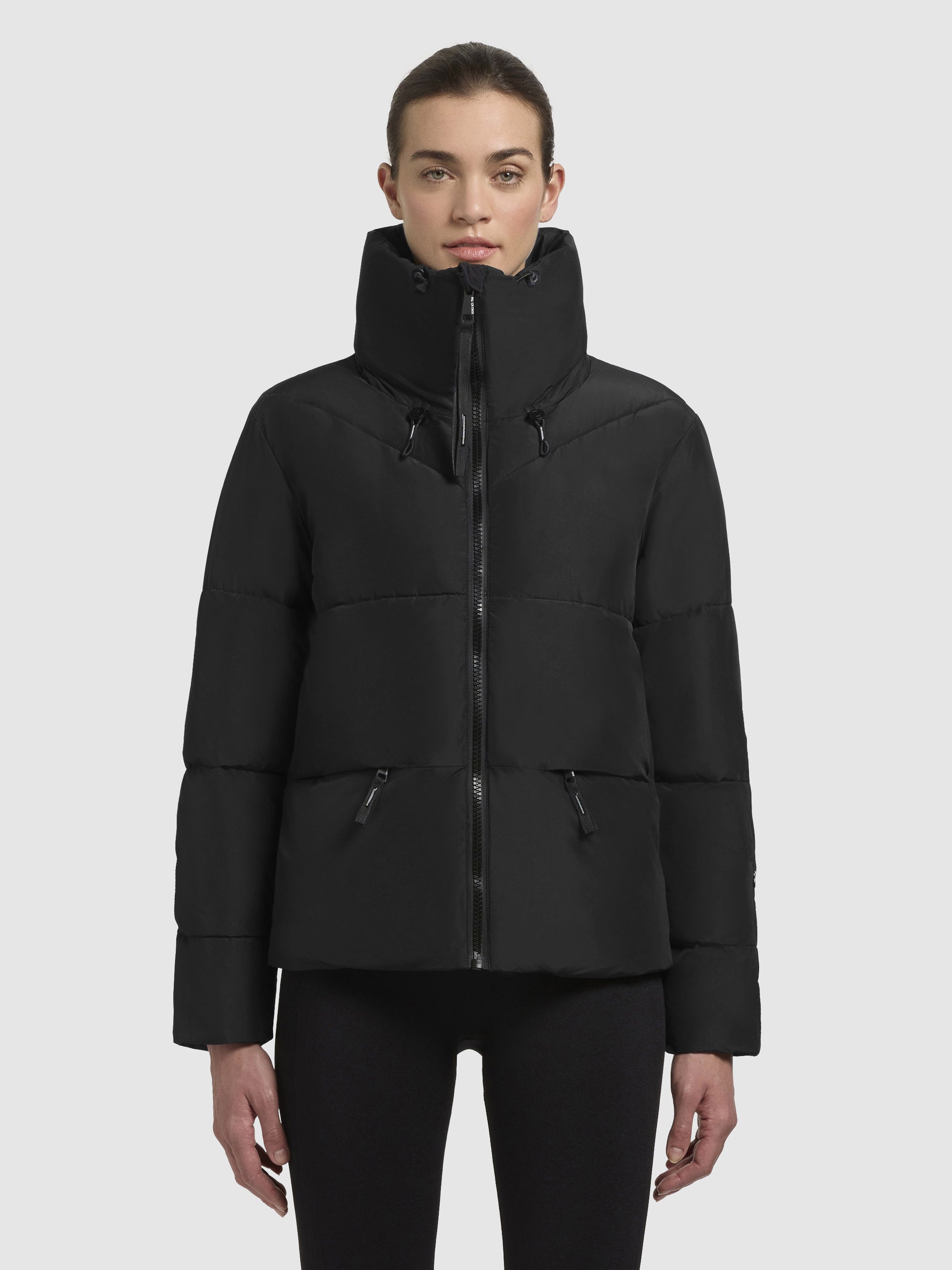 khujo-flaire-jacke-schwarz-damen-h-ftlange-blouson-winterjacke-mit-stehkragen image 4