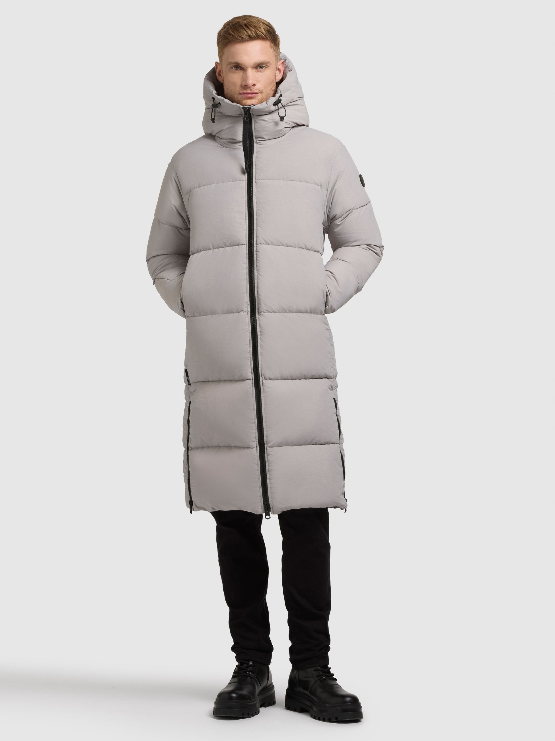 khujo-mantel-dash-nimbus-grey-knielang-mit-kapuze image 7