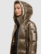 khujo-coat-rubina-shiny-kane-brown-wasserabweisender-glanz-steppmantel image 7