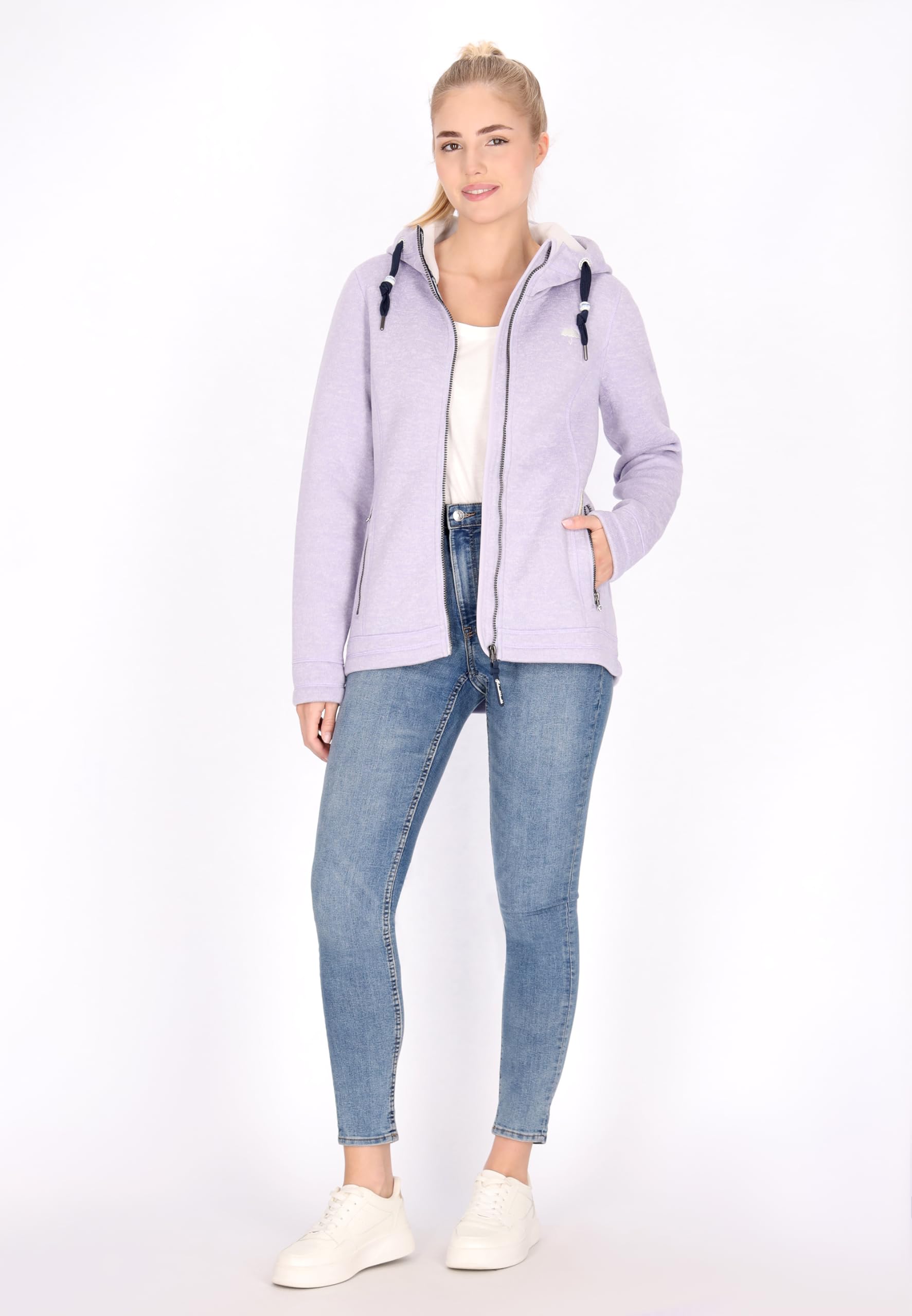 schmuddelwedda-damen-strickfleecejacke-mit-kapuze-rei-verschluss image 2