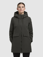khujo-jacket-yoni-dark-green-wasserabweisende-damen-regenjacke-sommerjacke image 4