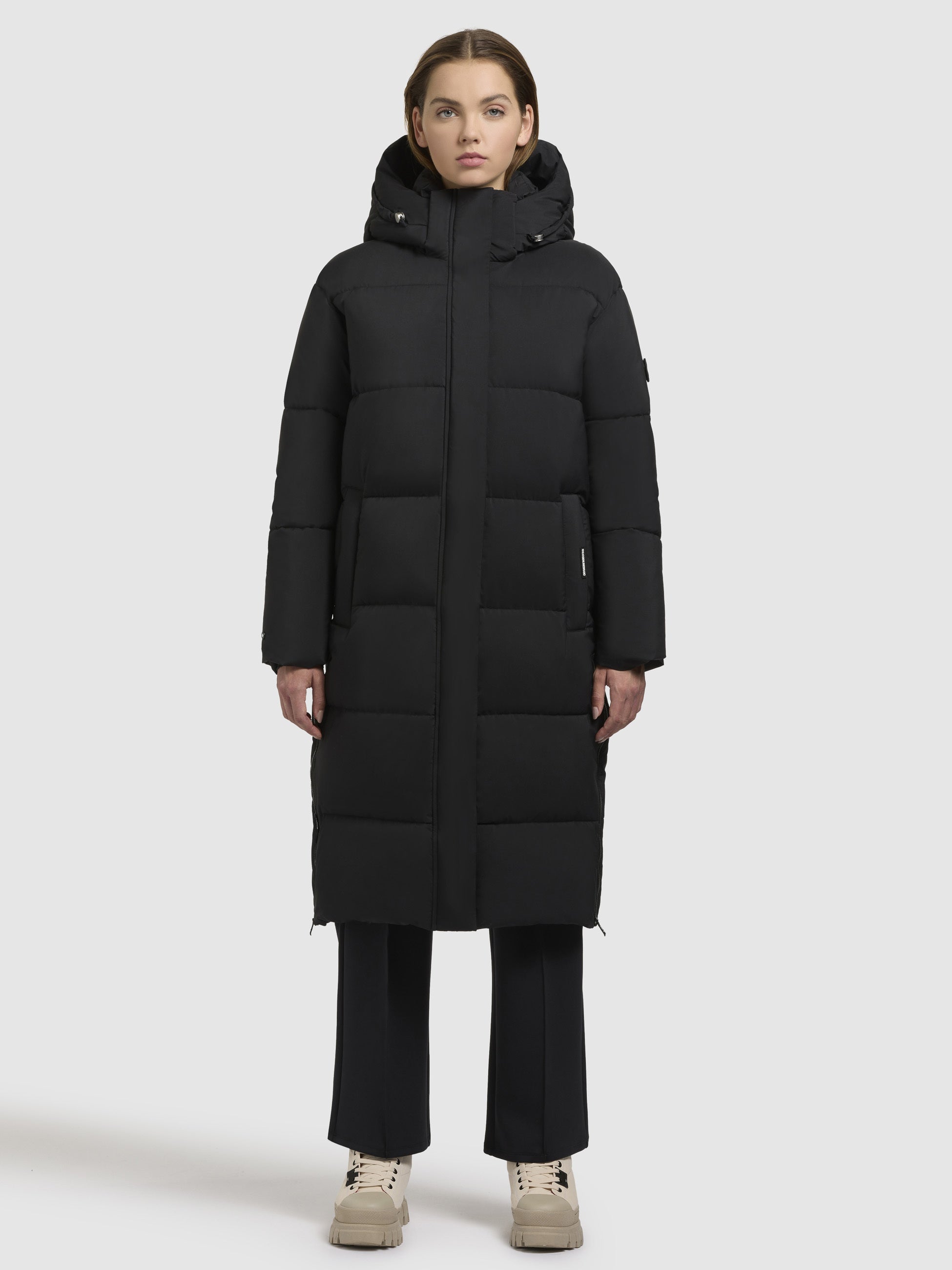 khujo-mantel-rachel-matt-schwarz-damen-steppmantel-knielang-regular-fit image 2