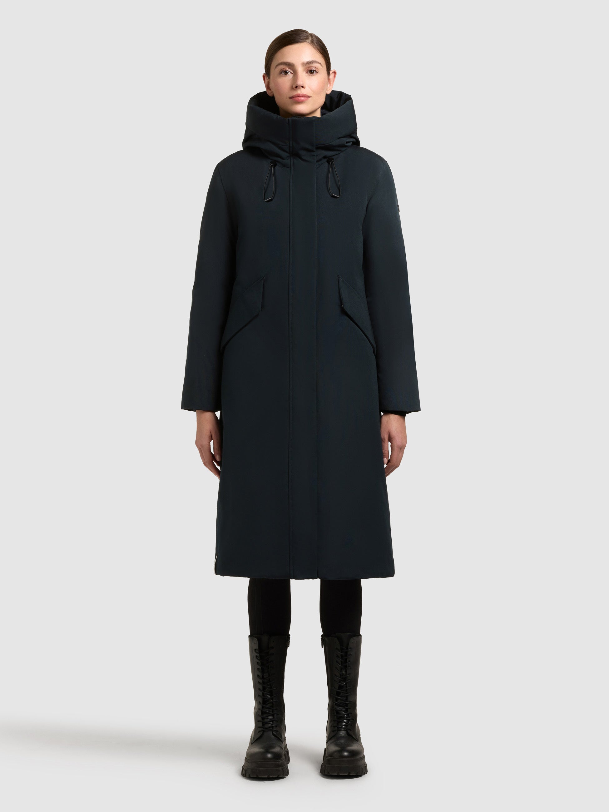 khujo-coat-santini-port-blue-knielanger-wintermantel-mit-wasserabweisender-besch image 1