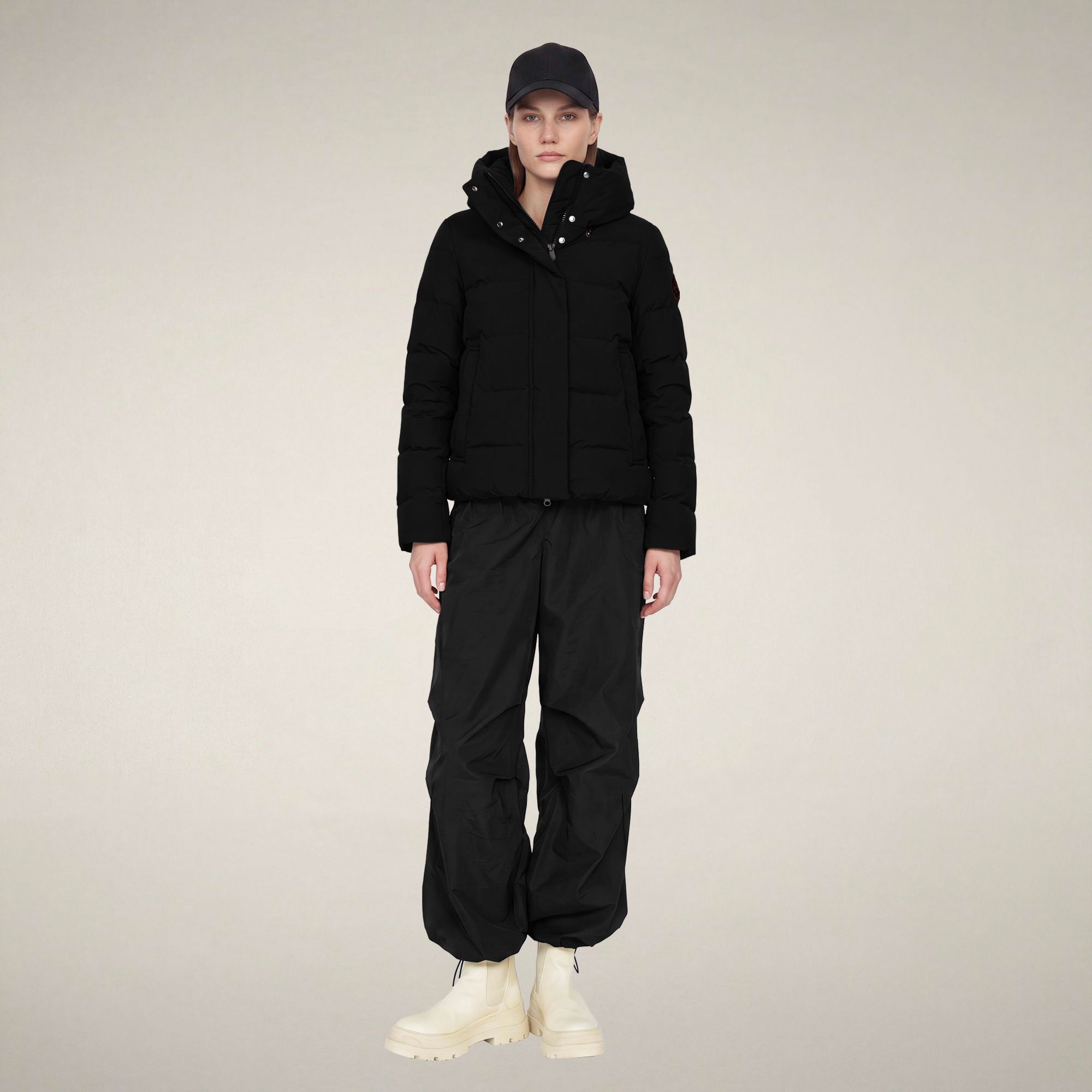 save-the-duck-arena-damen-parka-kurz-schwarz image 1
