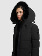 khujo-coat-porde2-black-knielanger-steppmantel-mit-teddyfell image 7