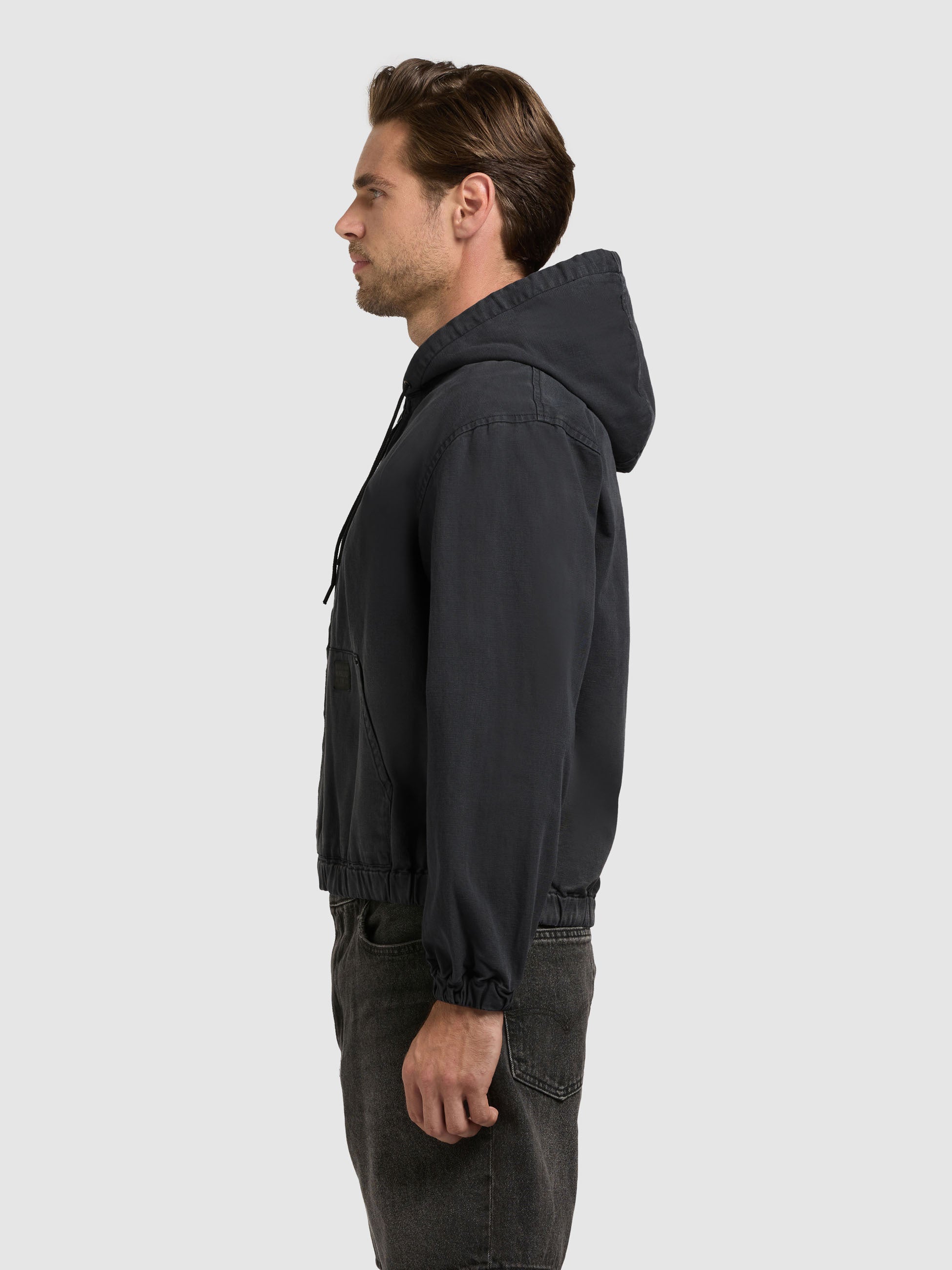 khujo-jacke-darrel-black-hoodie-blouson-aus-baumwoll-canvas image 5