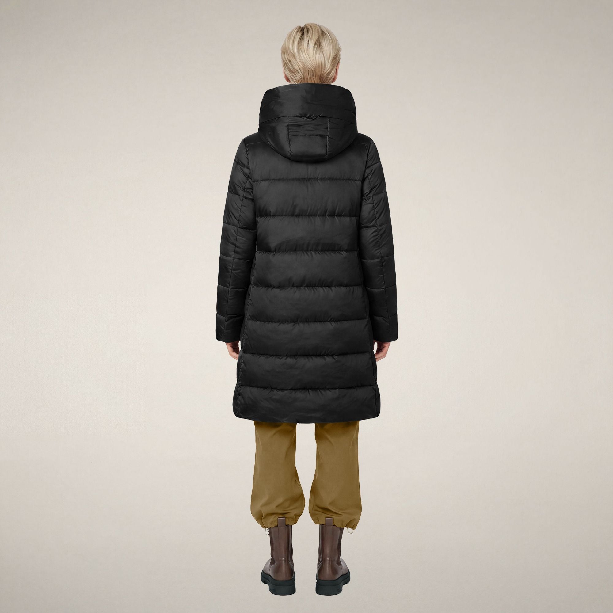 save-the-duck-lysa-damen-daunenmantel-extra-lang-puffer-schwarz image 2
