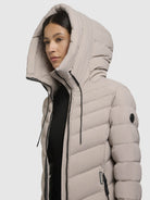khujo-coat-stoane-light-beige-wadenlanger-gesteppter-damen-mantel-mit-kapuze image 7