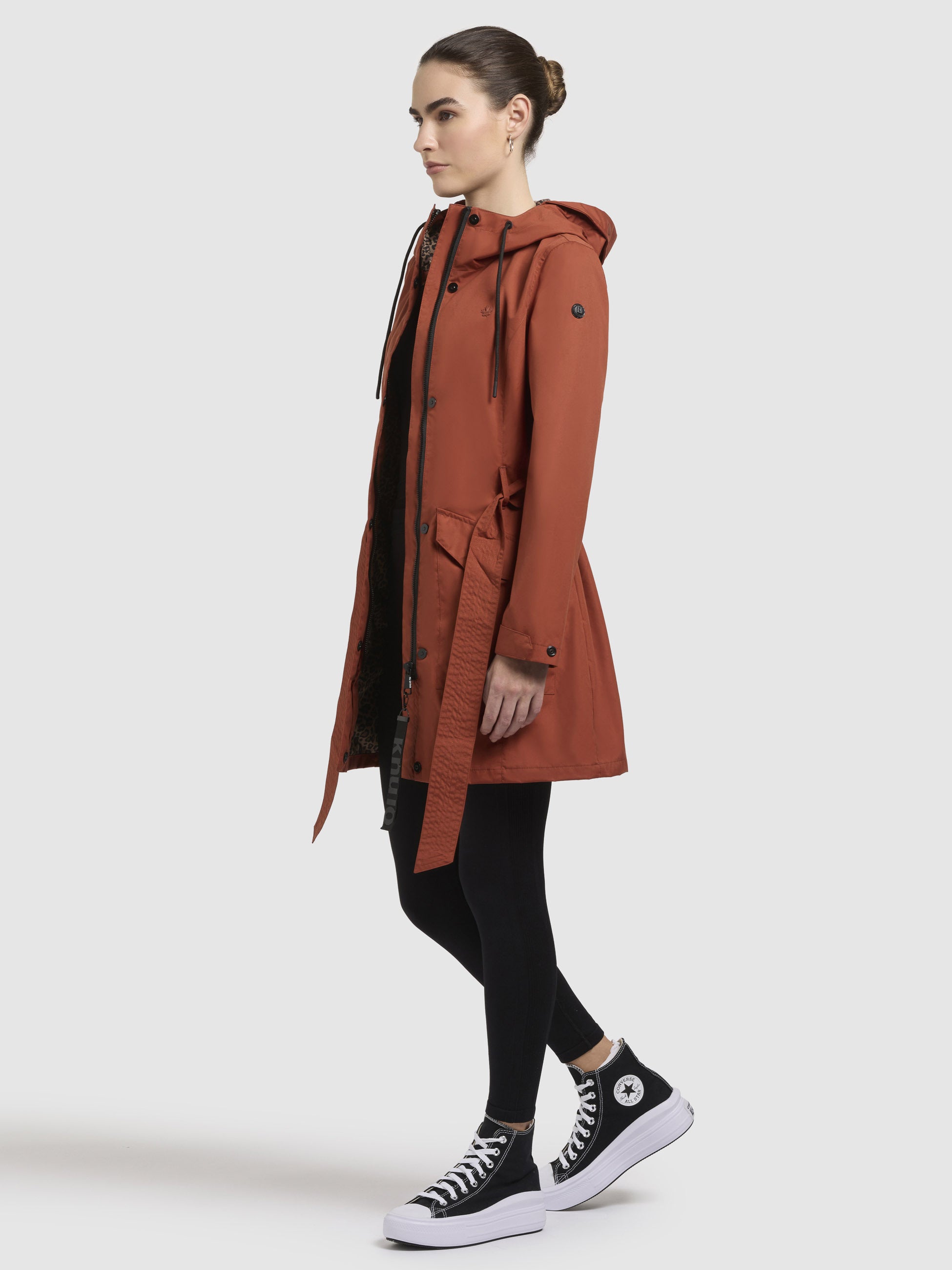 khujo-jacke-mosti-rotbraun-sommerjacke-trenchparka-damen-mit-g-rtel image 2