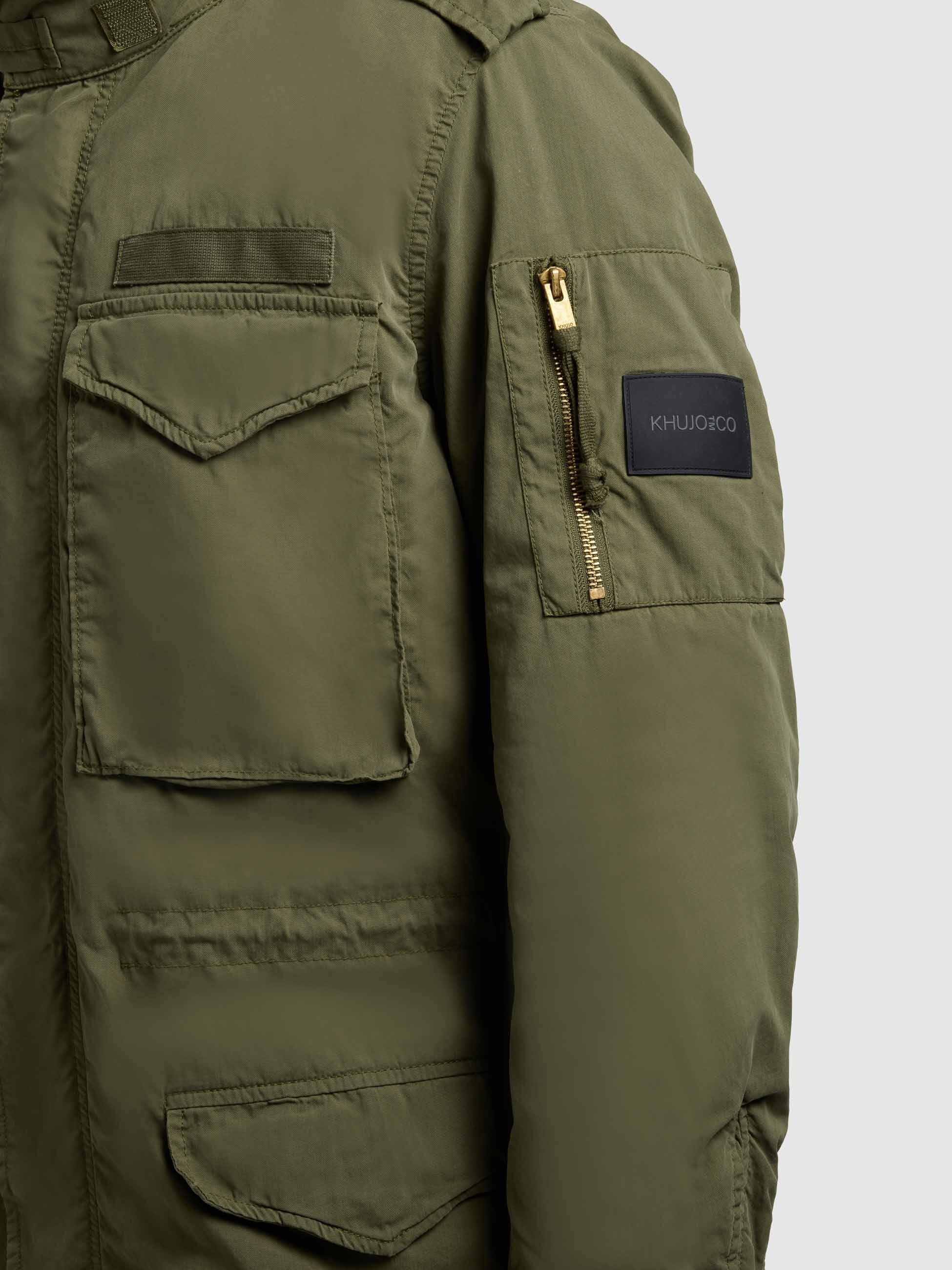 khujo-jacke-ovin-olive-fieldjacke-im-military-look-mit-verstaubarer-kapuze image 8