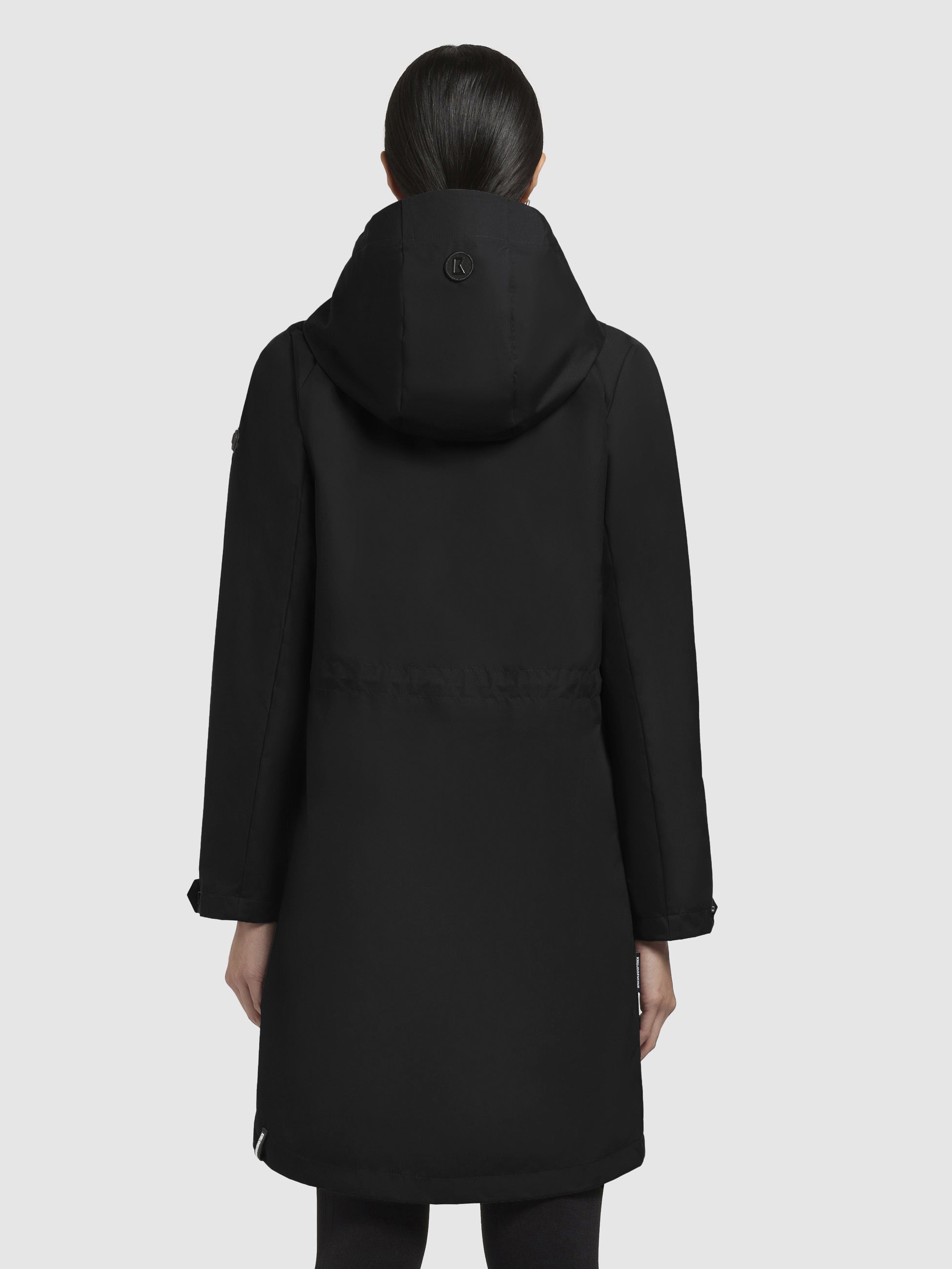 khujo-yeal-damen-mantel-schwarz-kurzmantel-slim-fit-mit-leo-futter image 3