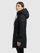 khujo-mantel-nita4-black-kurzmantel-gesteppt-tailliert image 5
