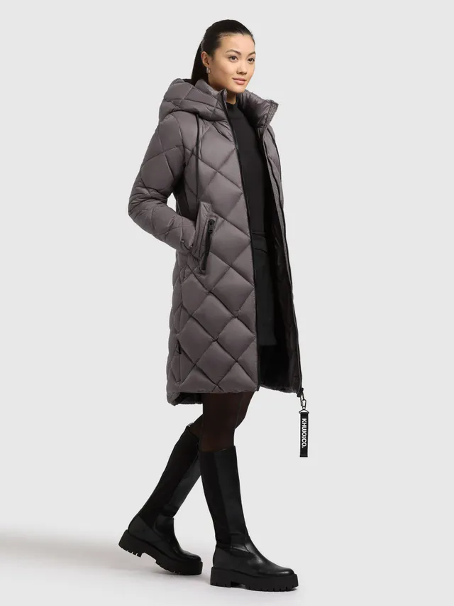 khujo-coat-linda-damen-steppmantel-knielang-graphite-gray image 1