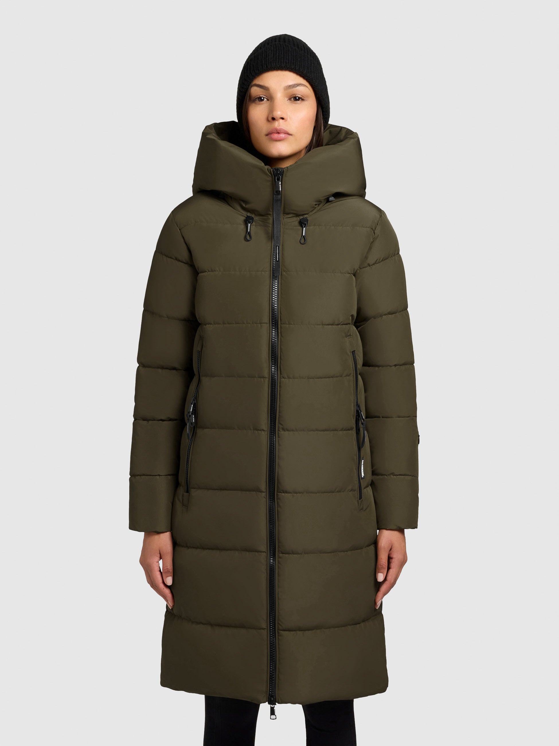 khujo-mantel-jilias5-dark-green-damen-wintermantel-stepp-lang image 4