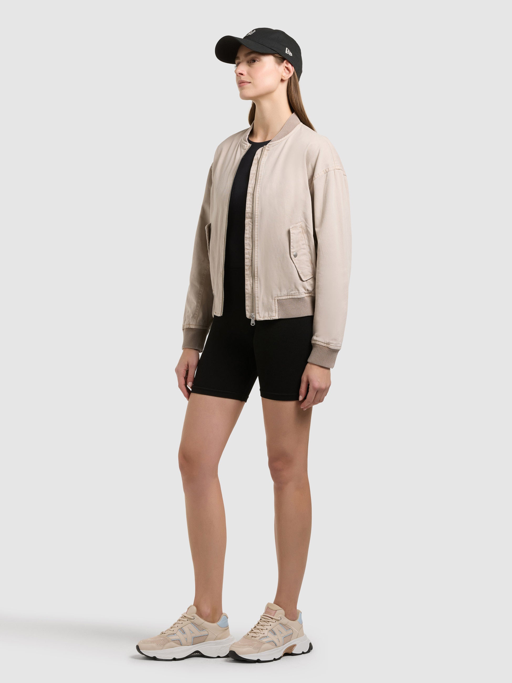 khujo-inie-damen-blouson-greige-baumwoll-twill-regular-fit image 6