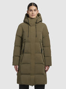 khujo-mantel-loni-khaki-wattierter-damen-steppmantel-knielang image 4