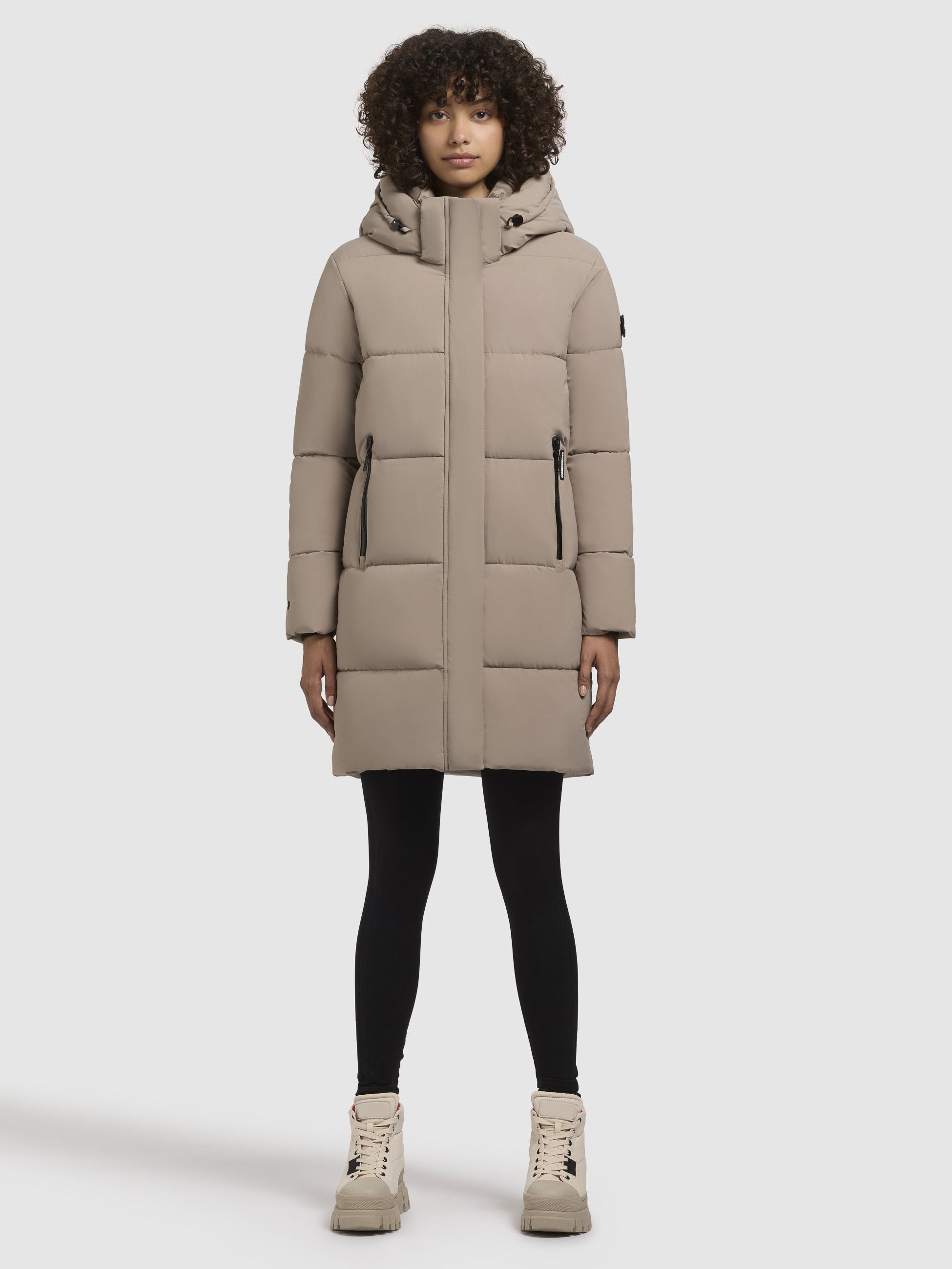 khujo-jacke-haya-matt-graubeige image 1