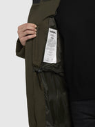 khujo-welm-matt-damen-steppmantel-dark-green-mit-taillenzug image 8