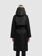 khujo-lexy-coat-damen-black-trenchcoat-knielang image 3