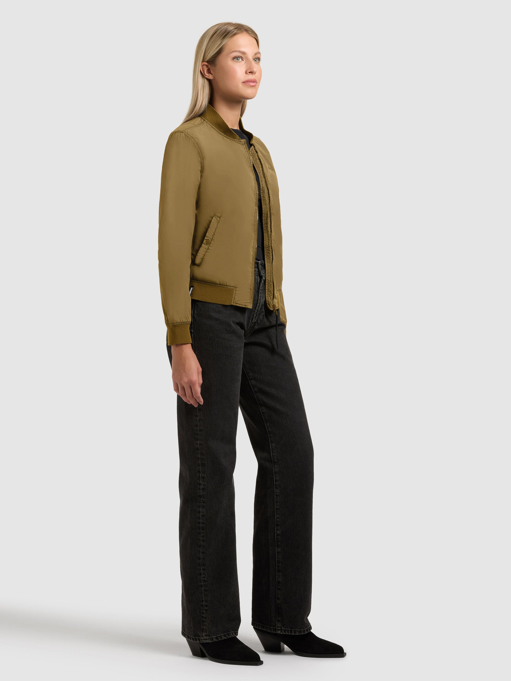 khujo-jacke-denz-canary-green-damen-bomberjacke-blouson image 2