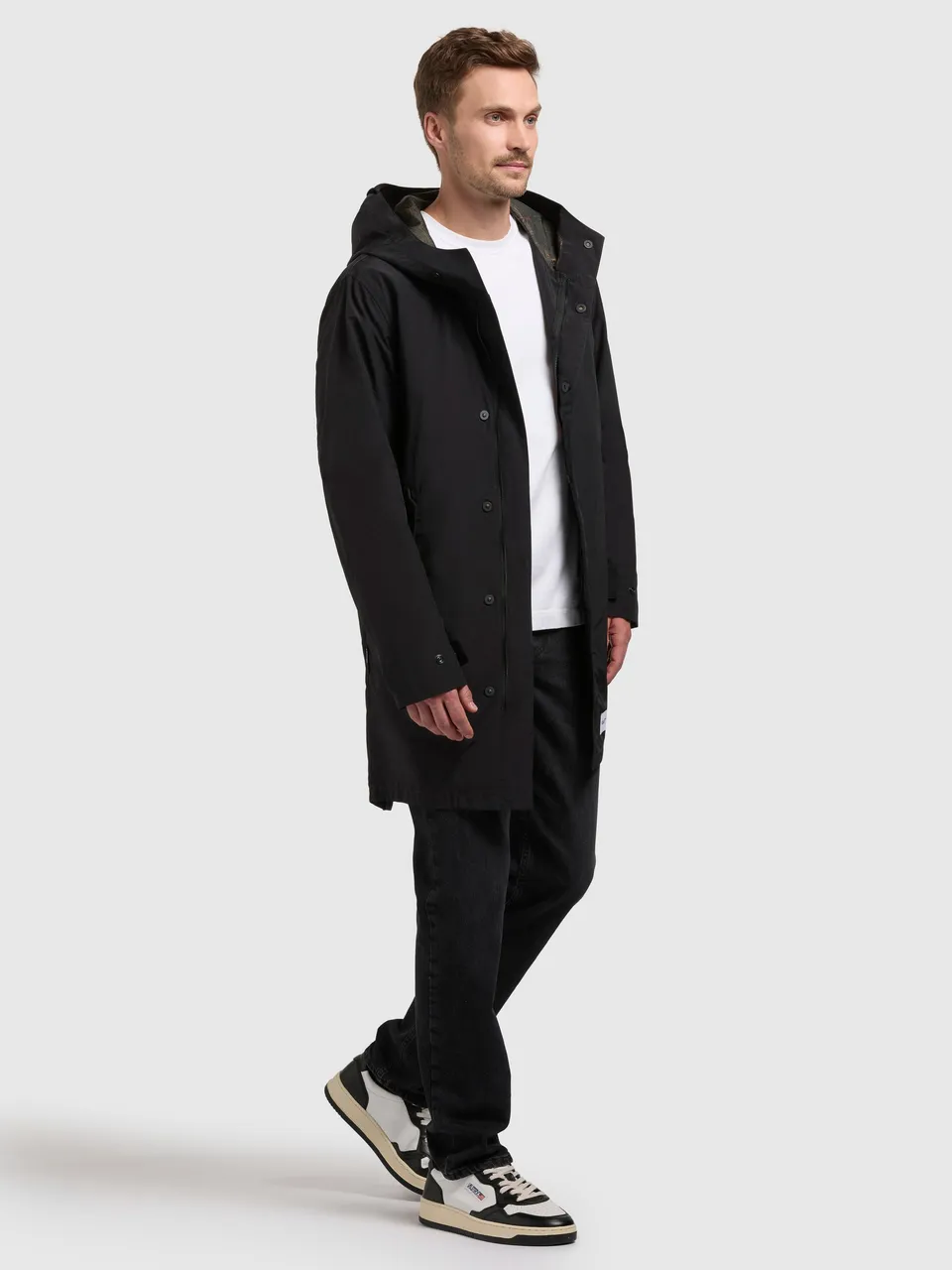 khujo-mantel-kolya-schwarz-parka-kurzmantel image 1