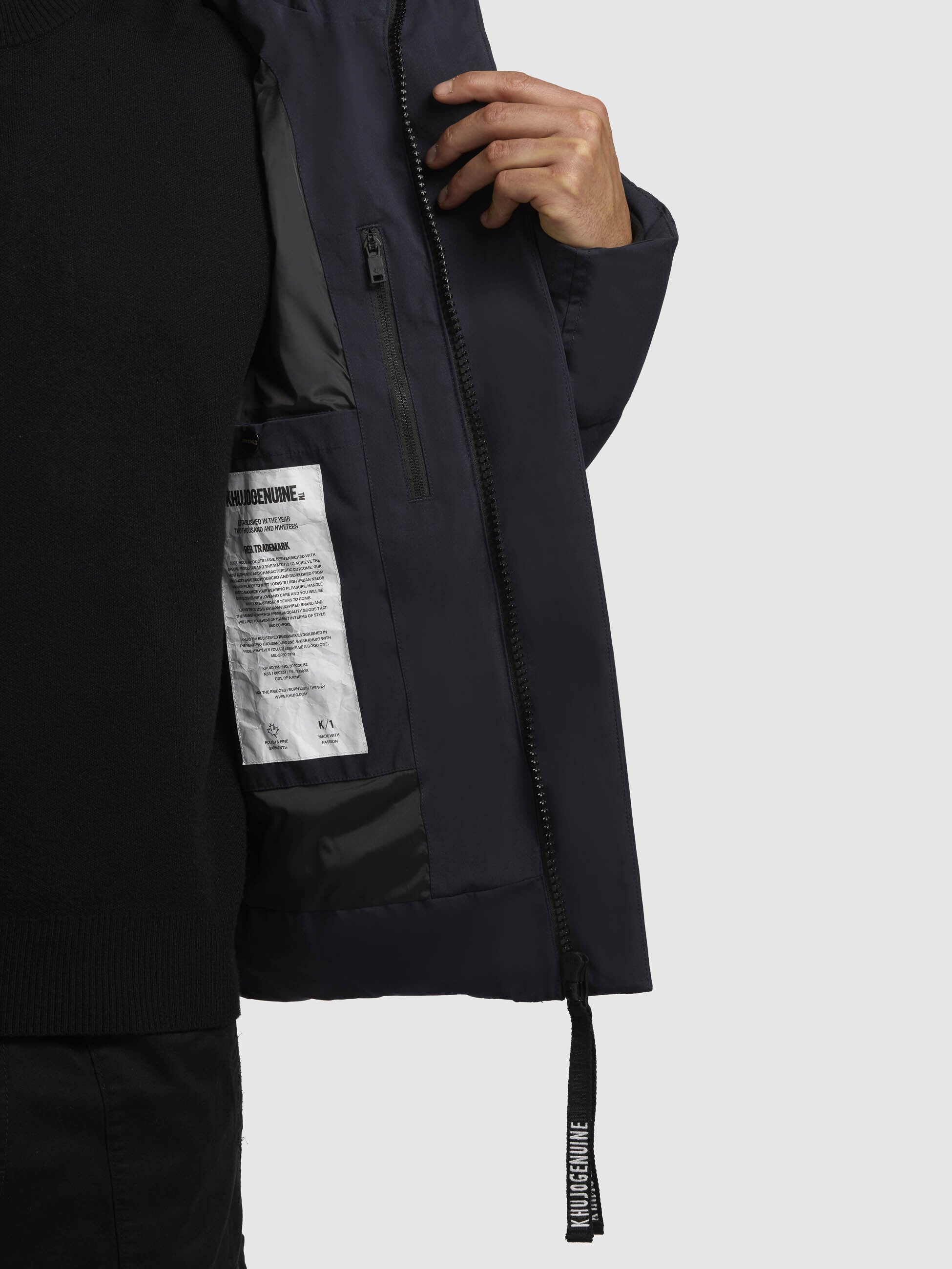 khujo-bard-kapuzenjacke-schwarz-herren-h-ftlange-steppjacke-mit-kapuze image 8