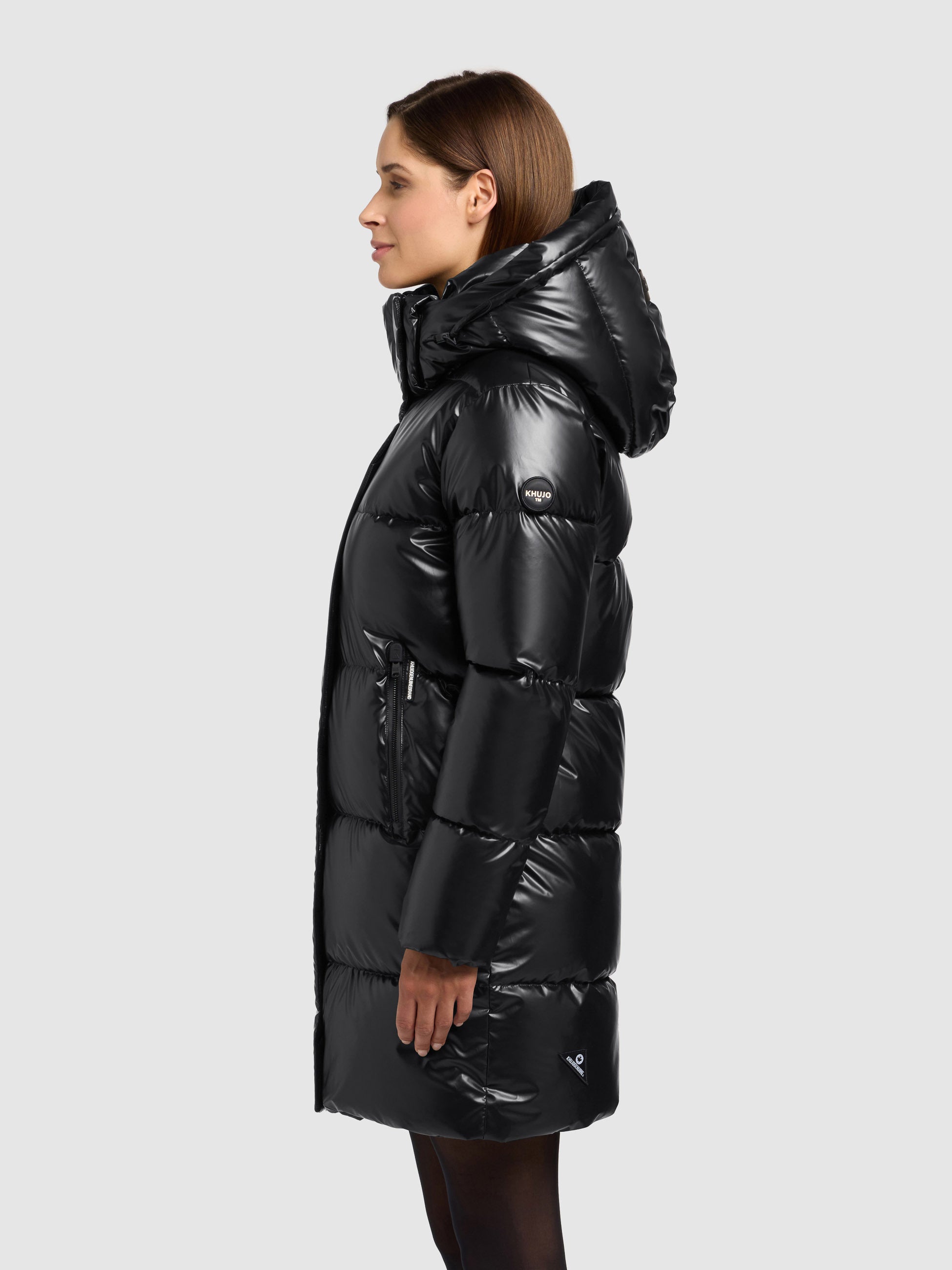 khujo-haya2-shiny-damen-steppmantel-black-loose-fit image 5