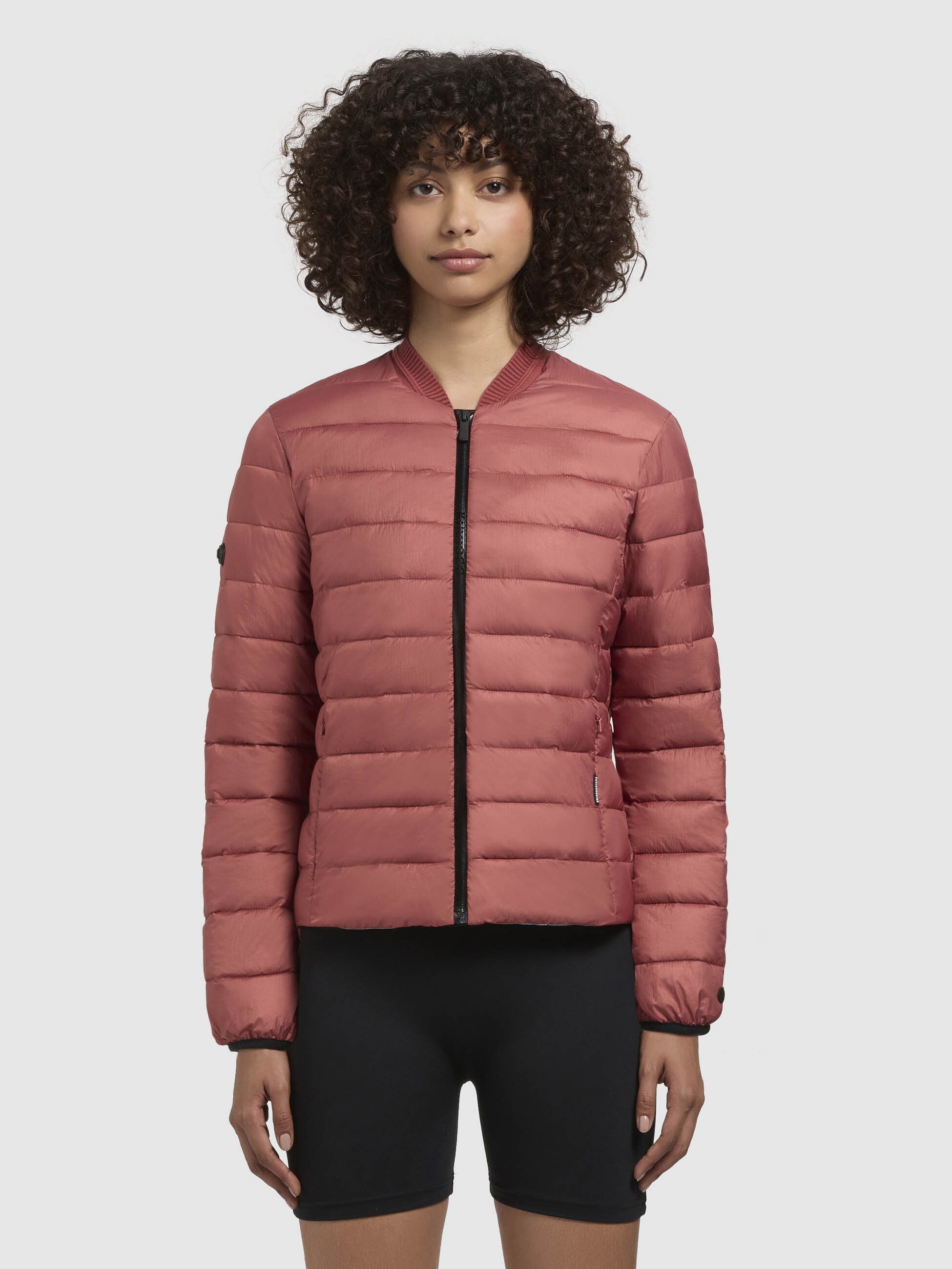 khujo-jacke-aude-rostrot-h-ftlange-damen-steppjacke-crinkle-optik image 4
