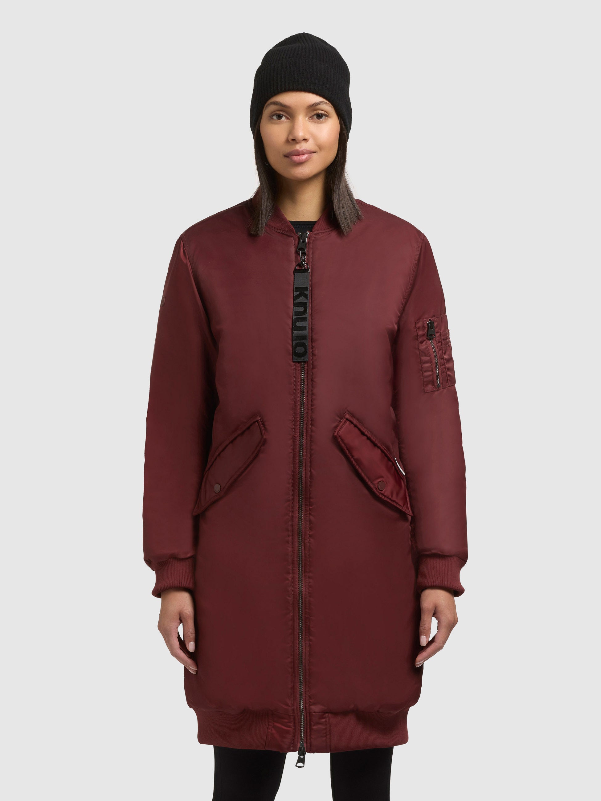 khujo-mantel-lulu-burgundy-red-wintermantel-bomber-oversize image 4