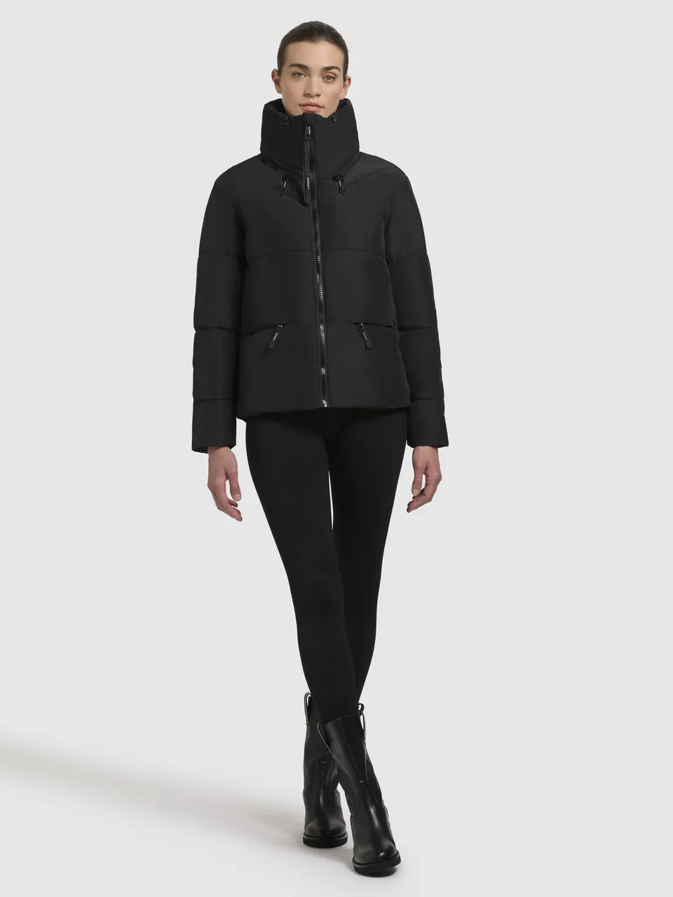 khujo-flaire-damen-winterjacke-schwarz image 1