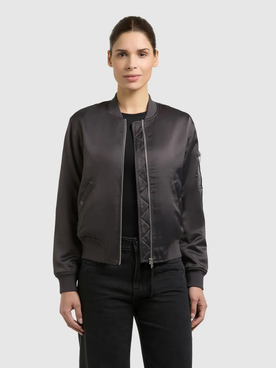 khujo-beth-damen-bomberjacke-slate-grey image 1