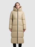 khujo-coat-destiny-beige-damen-wintermantel-wadenlang-mit-kapuze image 4