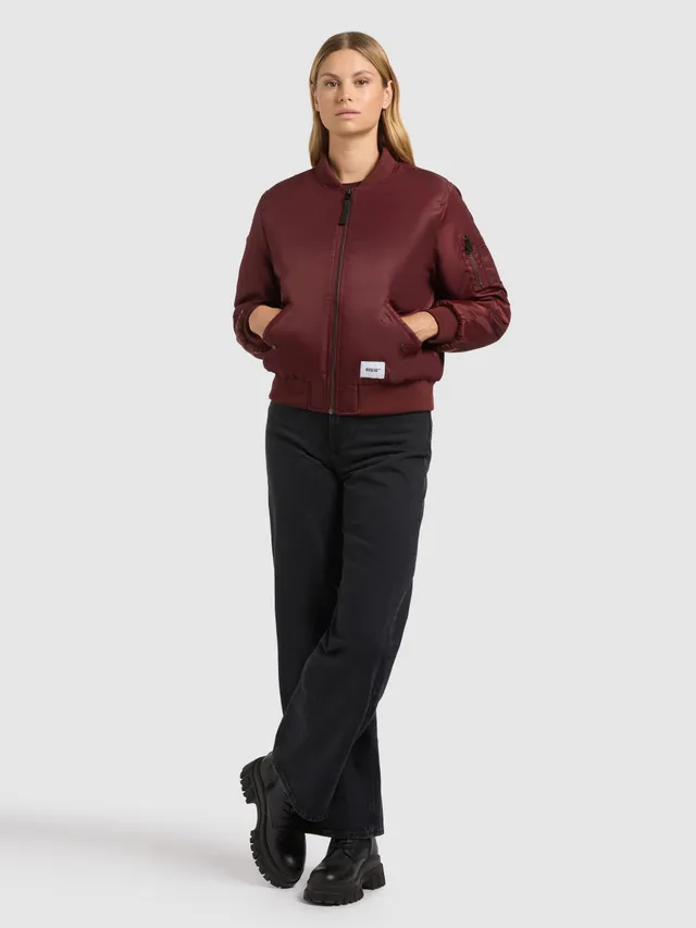 khujo-jacke-kasia-burgundy-red-bomberjacke-blouson-damen image 1