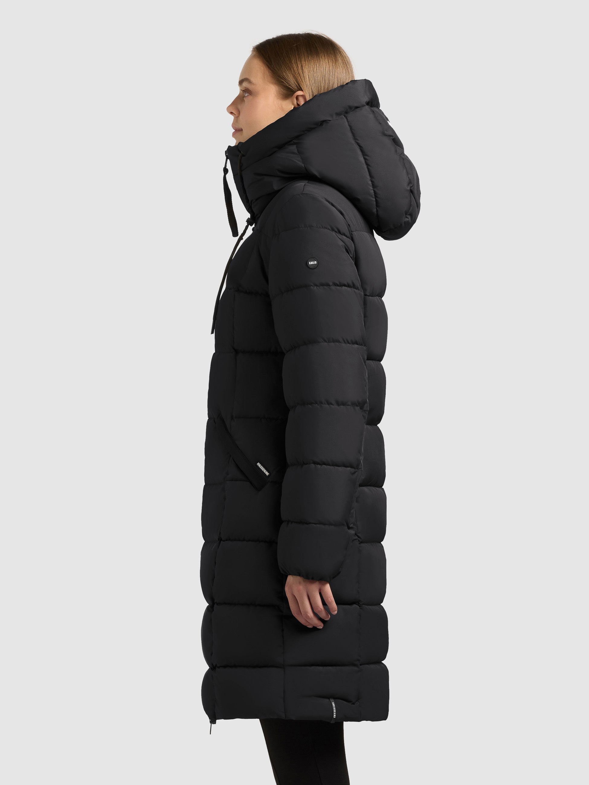 khujo-mantel-arlene-black-kniefreier-steppmantel-slim-fit-damen image 5