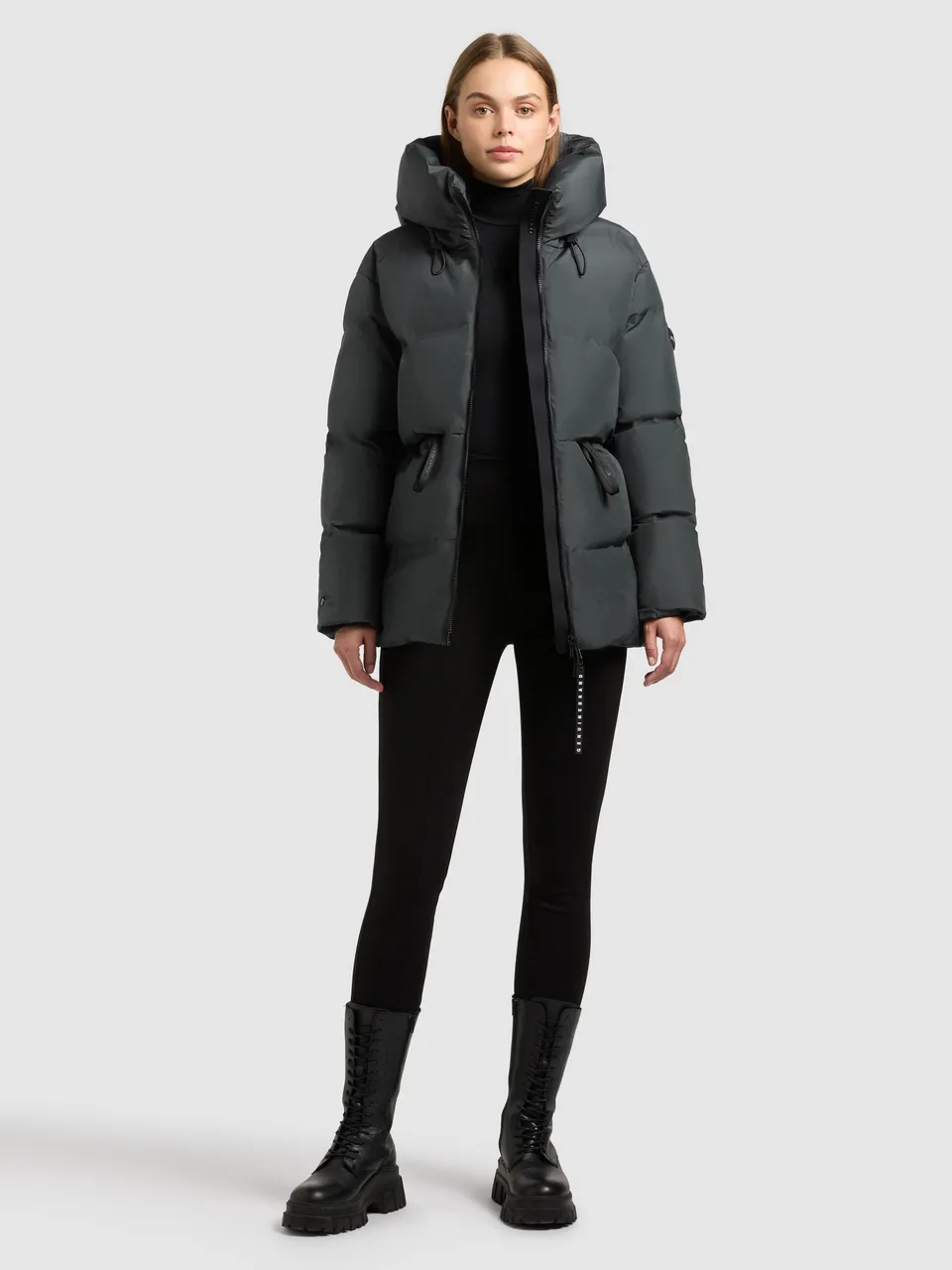 khujo-jacke-ellis2-damen-steppjacke-foam-green image 1
