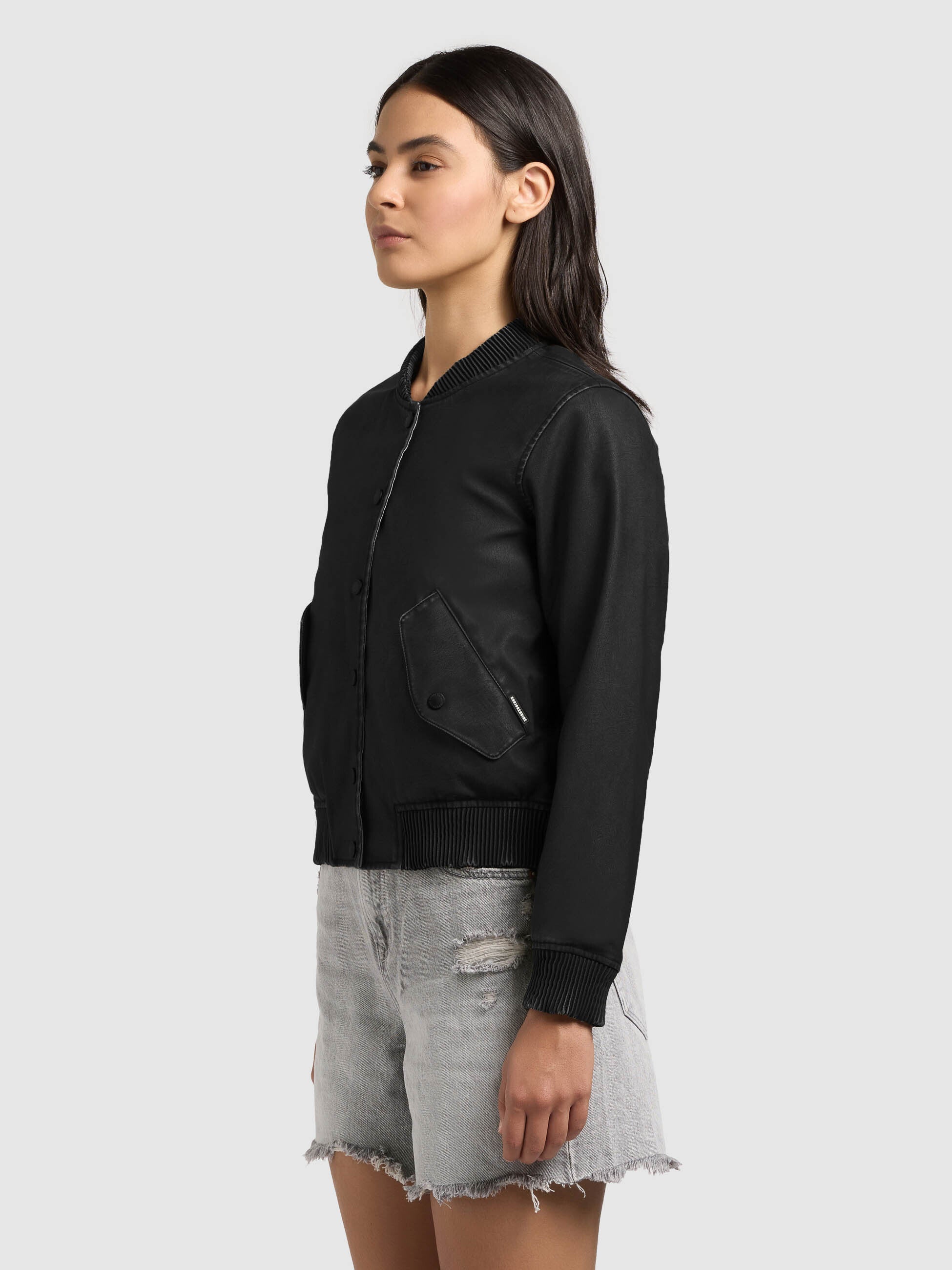 khujo-wendejacke-zeya-black-damen-kunstleder-blouson image 5