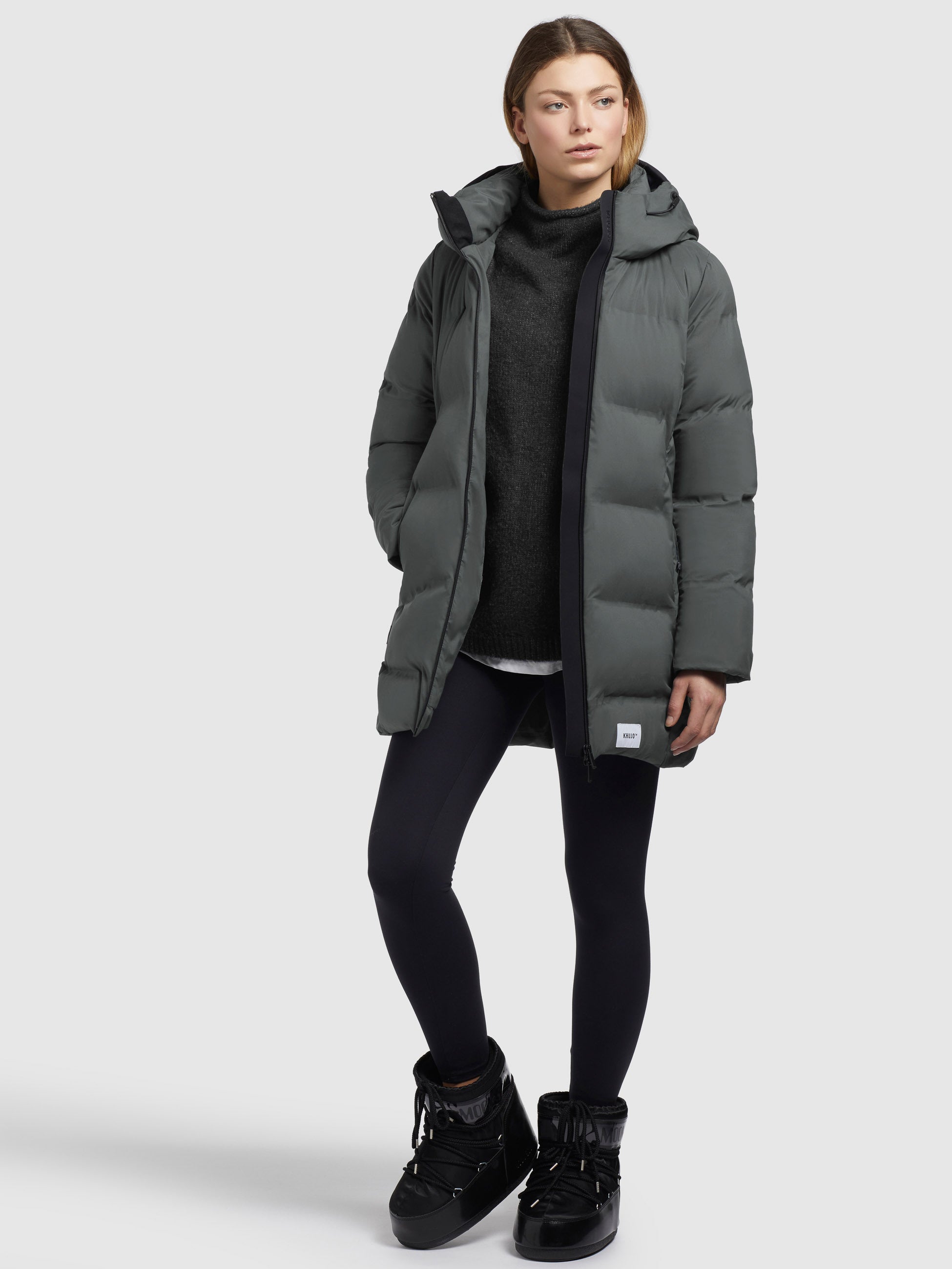 khujo-tanare2-steppjacke-damen-grau-regular-fit image 2