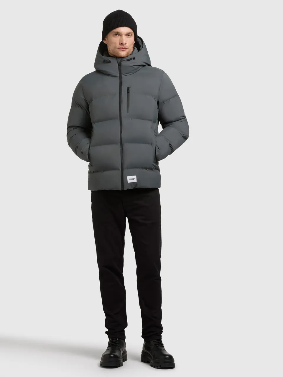 khujo-jacke-silas3-foam-green-wattierte-steppjacke-mit-kapuze image 1